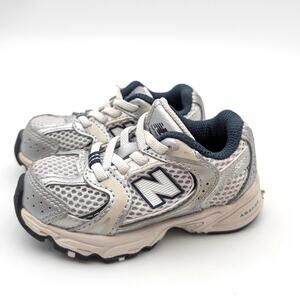 New Balance 530 Bungee Toddler Sneaker Shoes Silver/White/Gray Size US5 EU21